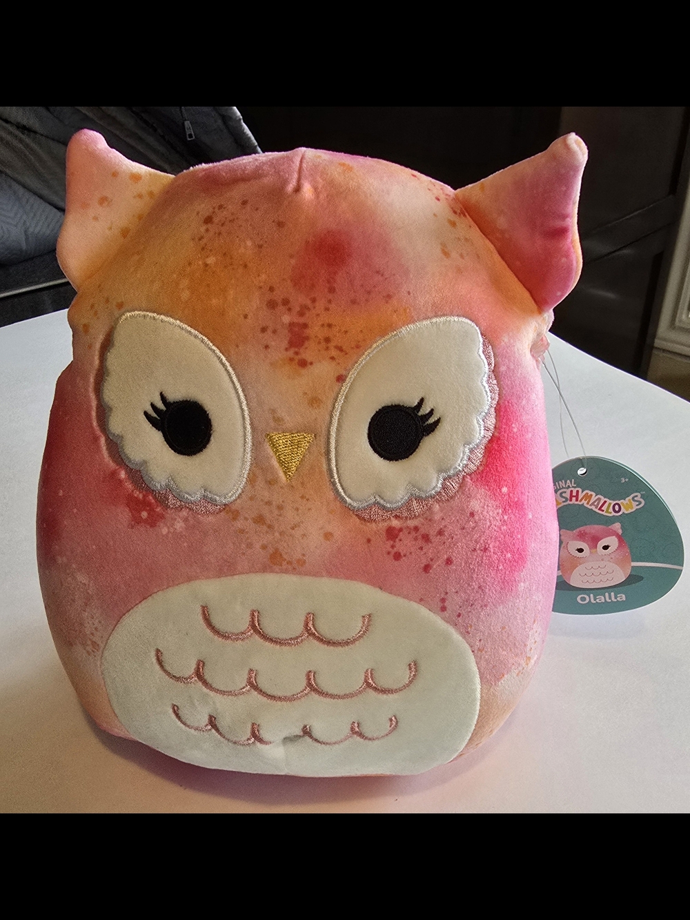 Squishmallows Olalla Pink & Orange Owl Plush Pillow